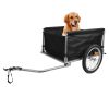 Foldable Bicycle Cargo Wagon Trailer Two-Wheel Bike Cargo Trailer with 15.8In Wheel Removable Cover 176LBS Weight Capacity