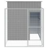 Dog House with Run Light Gray 65"x98.8"x71.3" Galvanized Steel