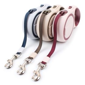 Retractable Dog Leash; Dog Walking Leash for Medium Large Dogs up to 110lbs; One Button Break & Lock ; Heavy Duty No Tangle (Specification (L * W): 5m, Colour: Coffee)