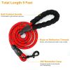 5FT Dog Leash Dog Training Walking Lead w/ Foam Handle Highly Reflective Treads